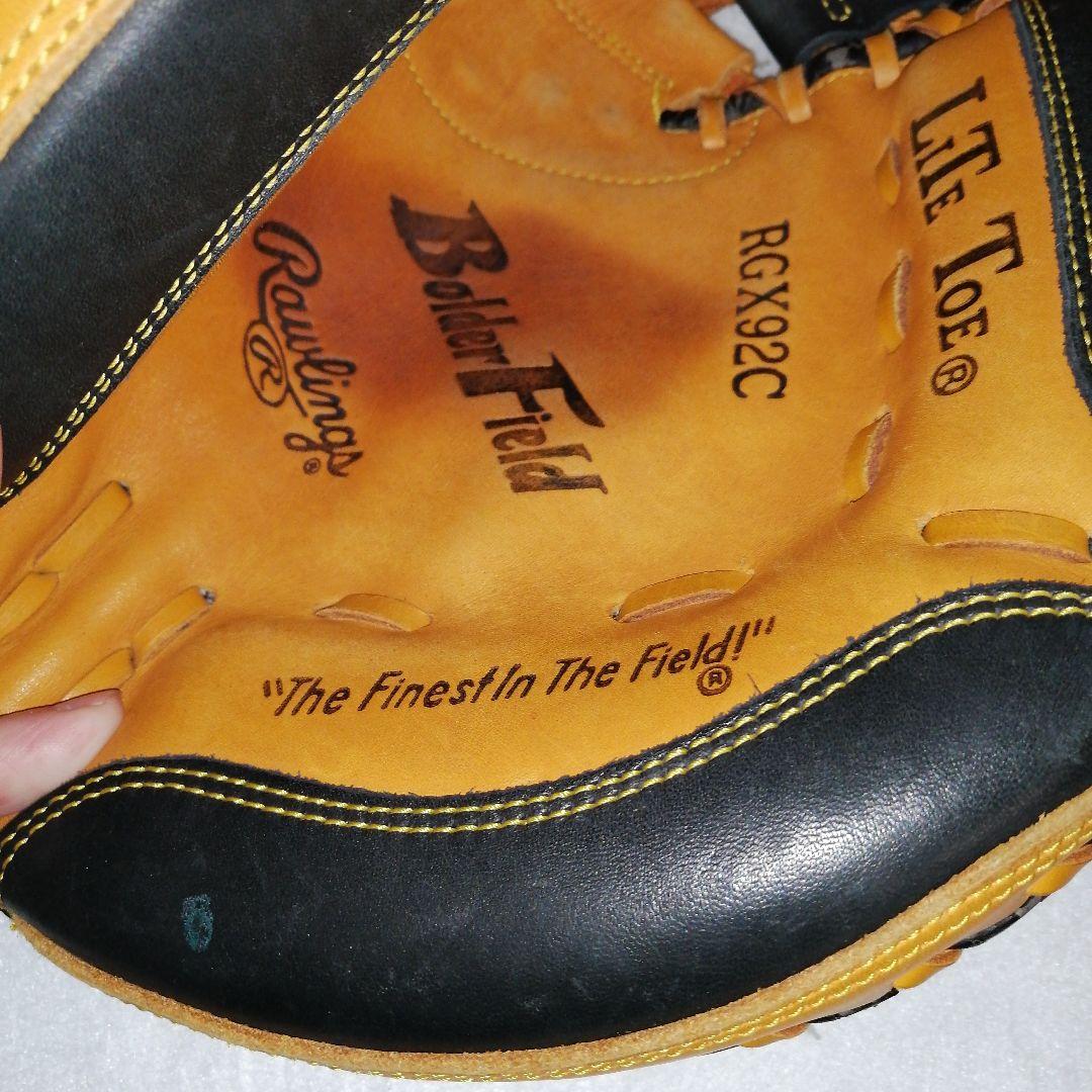 ★キャッチャーミット★Rawlings 軟式グローブ 右投げ用 飴色