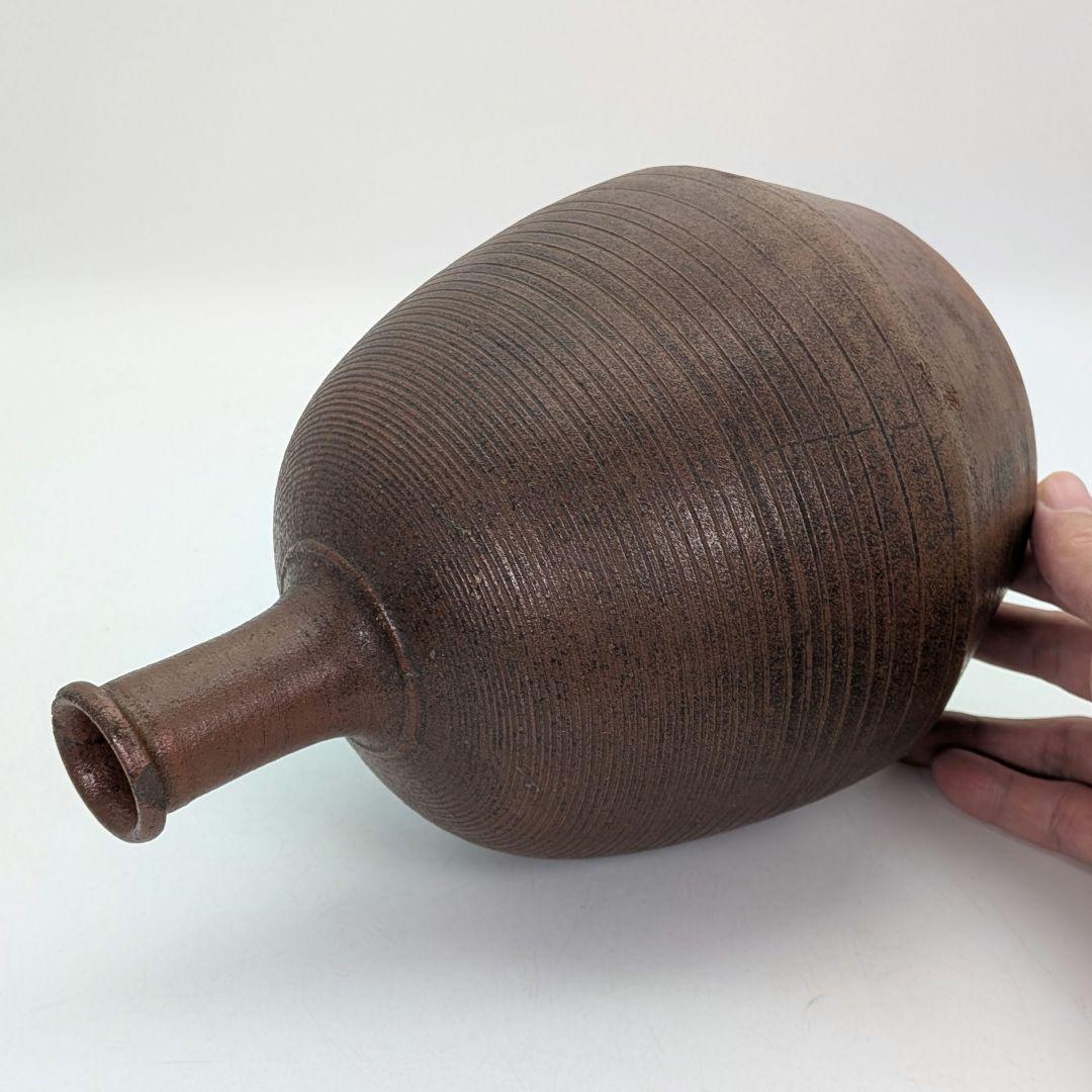 江戸末期 古備前 徳利 平八郎（木村泰武）の作 とっくり 花生 花瓶 備前焼