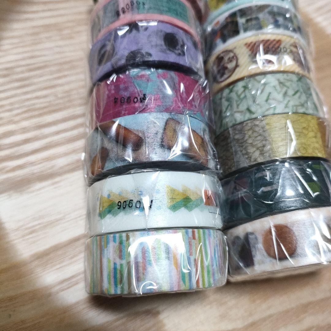 15-24 サポショ限定マステ マスキングテープ 16個セット カラフル