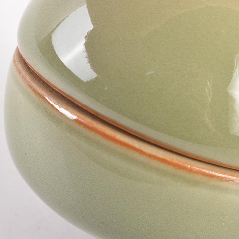 茶道具　諏訪蘇山作　青磁　牛　香合　共箱　M　R7261