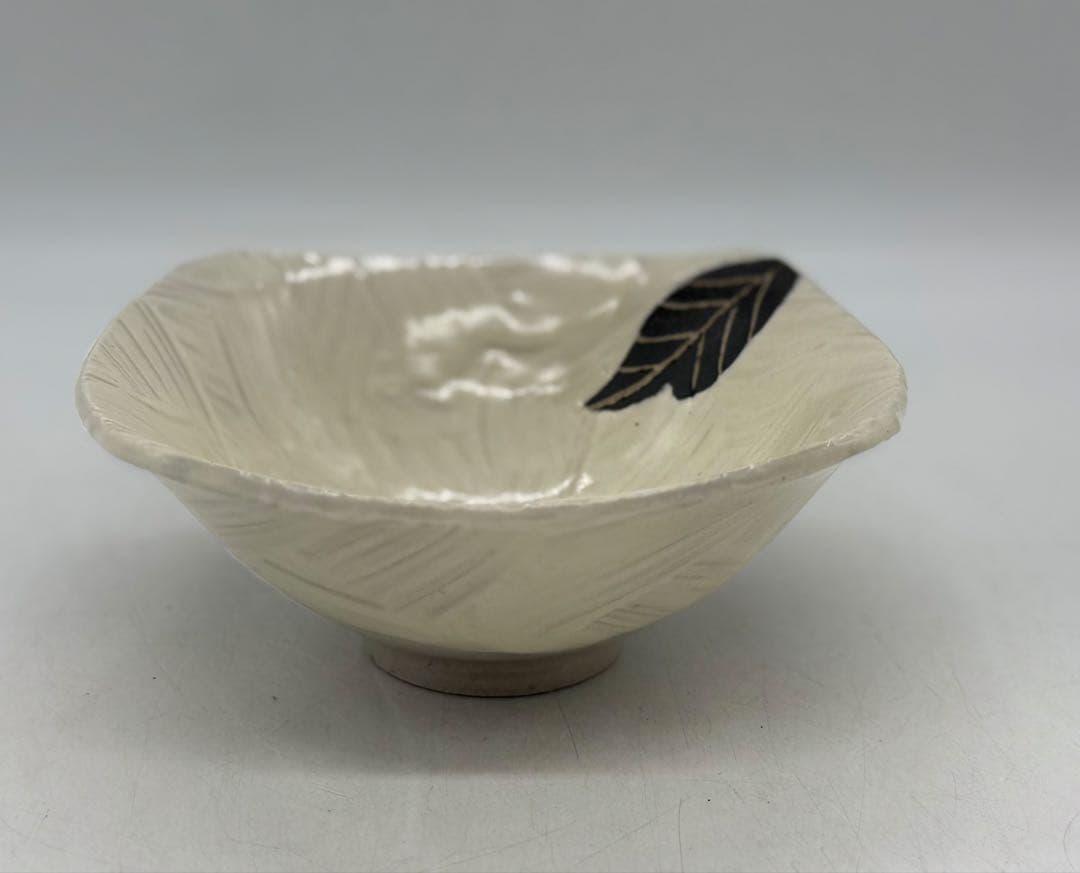 坂田甚内作　白釉角鉢3点　名人作　送料込み250605