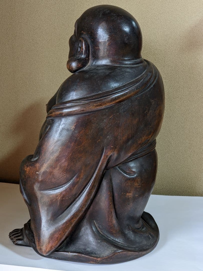 ⭐江戸時代 古備瀬焼 布袋立像 遺品少数 伊部 型物 時代物 縁起置物飾り骨董品