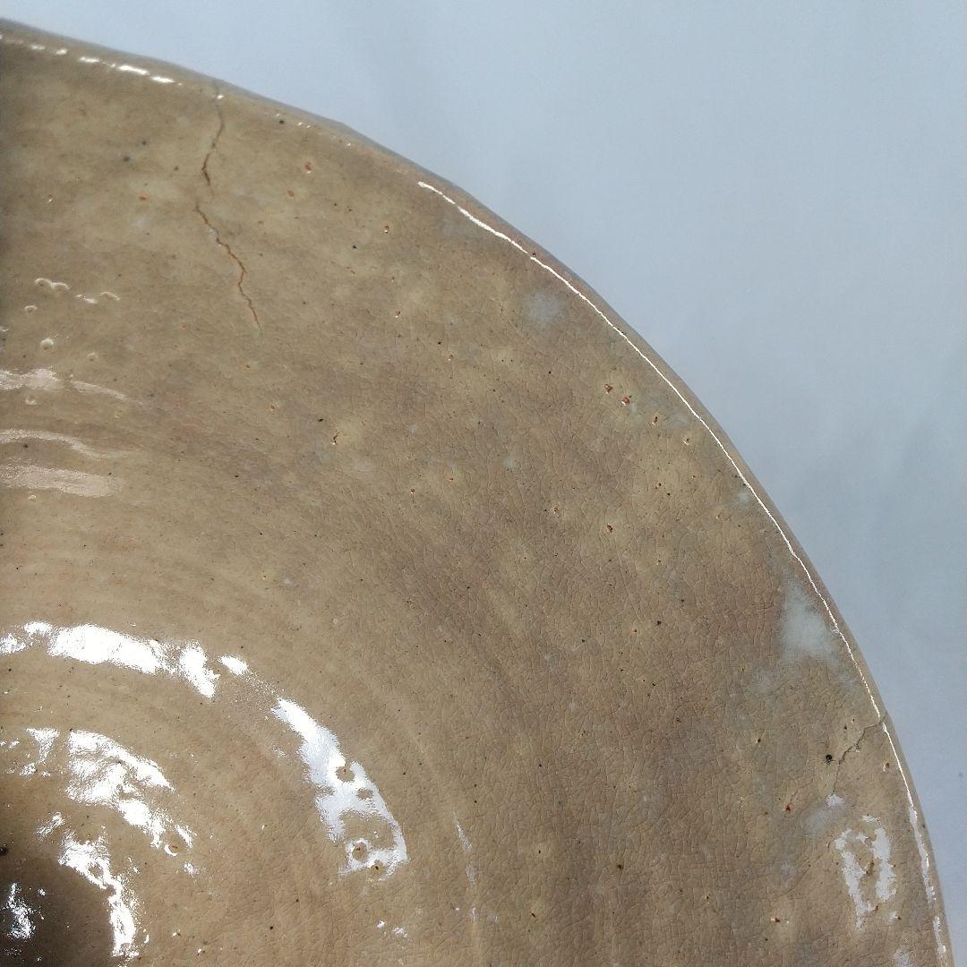 萩焼　十一代田原陶兵衛　鉢　星埜先生筆　窯傷あり