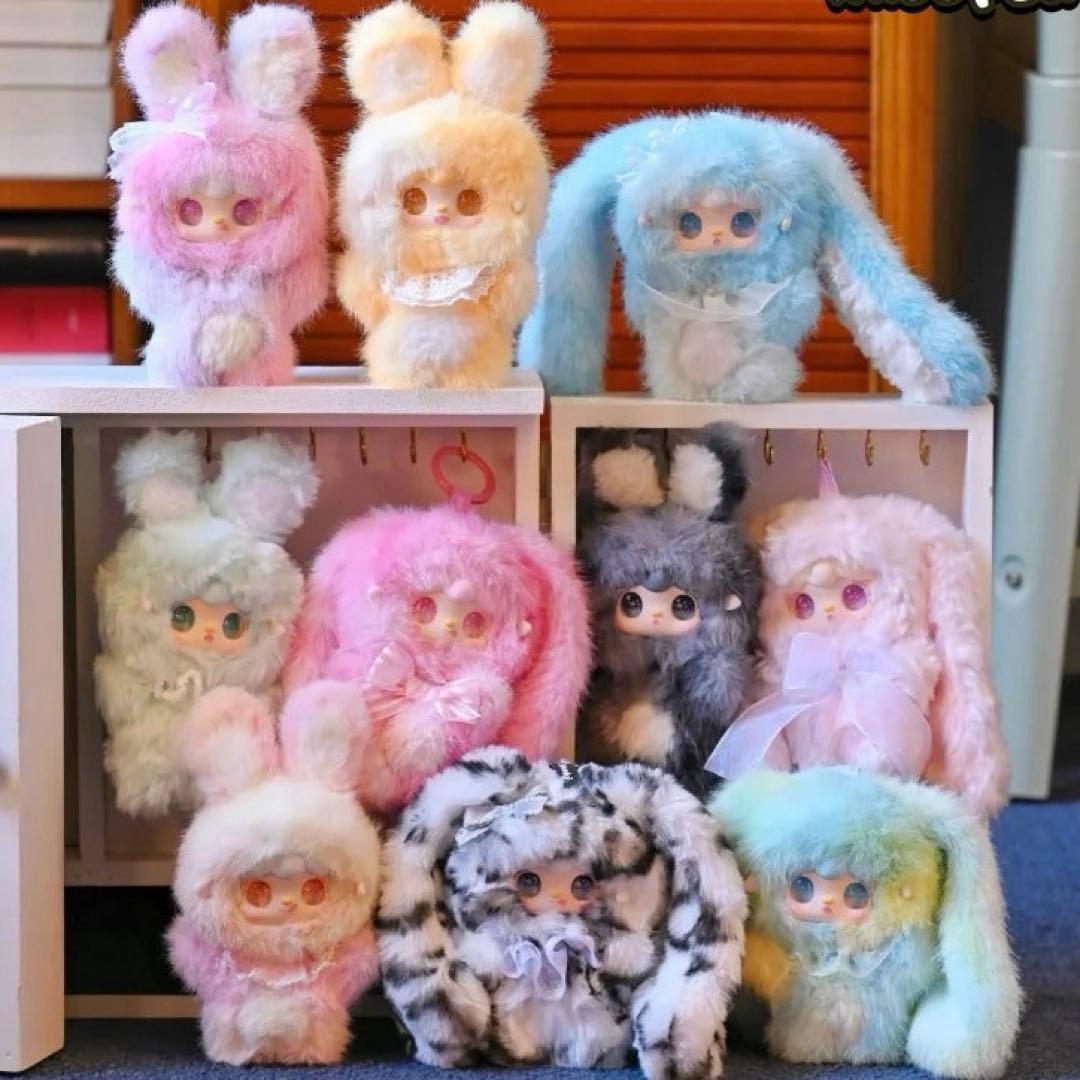 YOOKI Hopping Bunny ぬいぐるみ、キーホルダー、 1箱8個