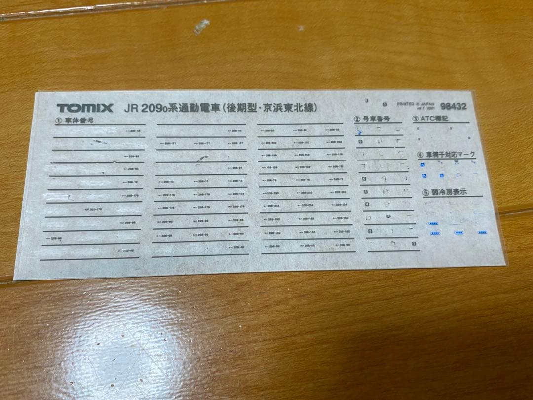 TOMIX 209系0番台 京浜東北線　基本・増結セット 98432