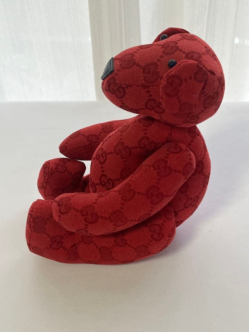 GUCCI グッチ GGキャンバス レッド ベアーぬいぐるみ