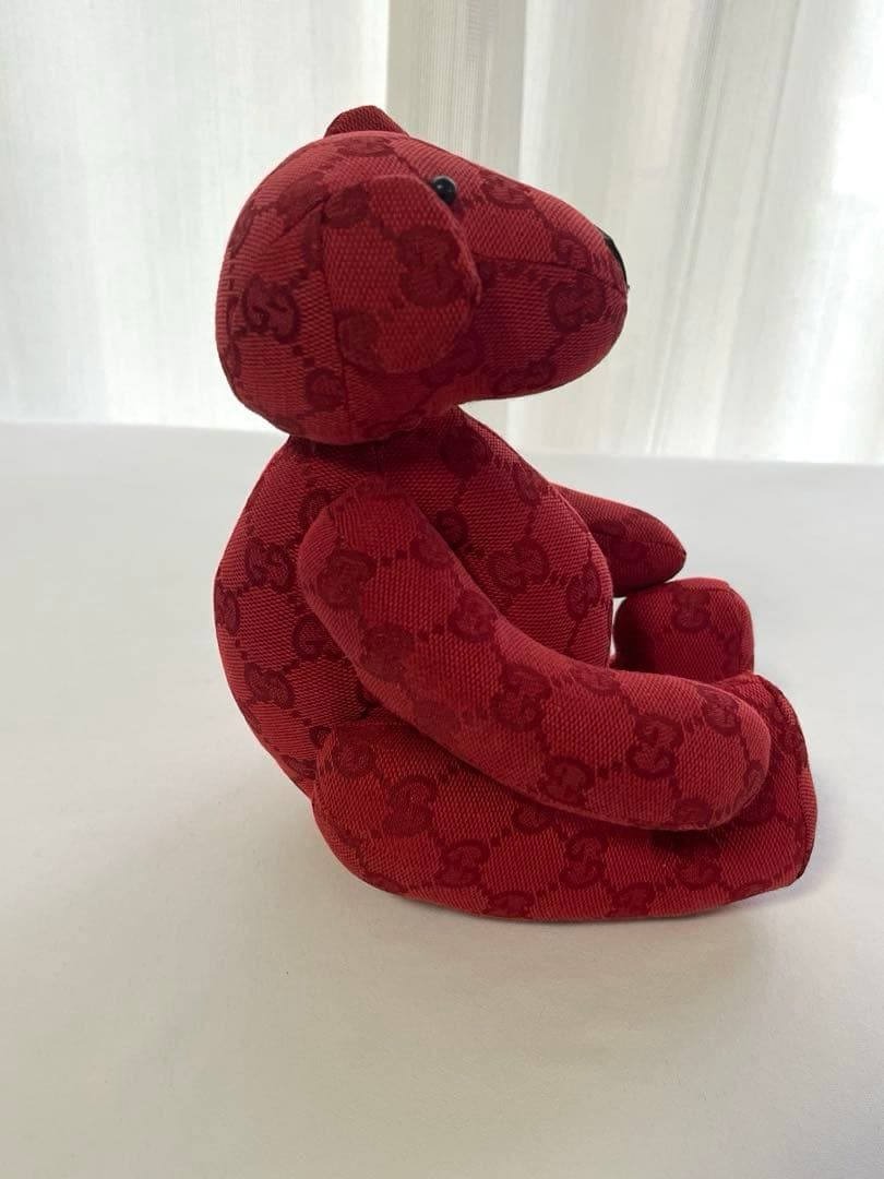 GUCCI グッチ GGキャンバス レッド ベアーぬいぐるみ