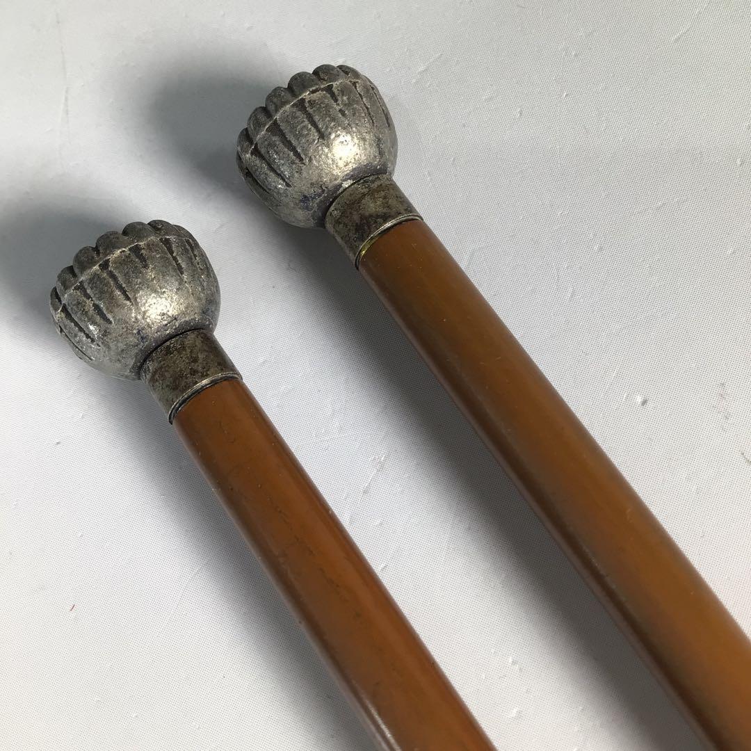 Ｎ４５５　火箸　『木村清斎造』『鵬雲斎好』『笹頭』『飾火箸』　共箱　茶道具