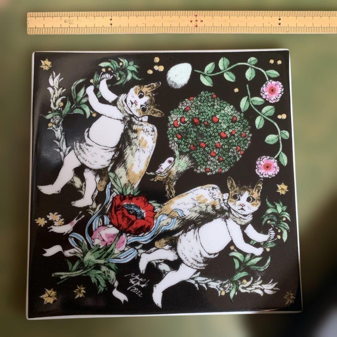 ボリス雑貨店 ヒグチユウコ タイル 鍋敷 九谷焼 クタニ インテリア キッチン