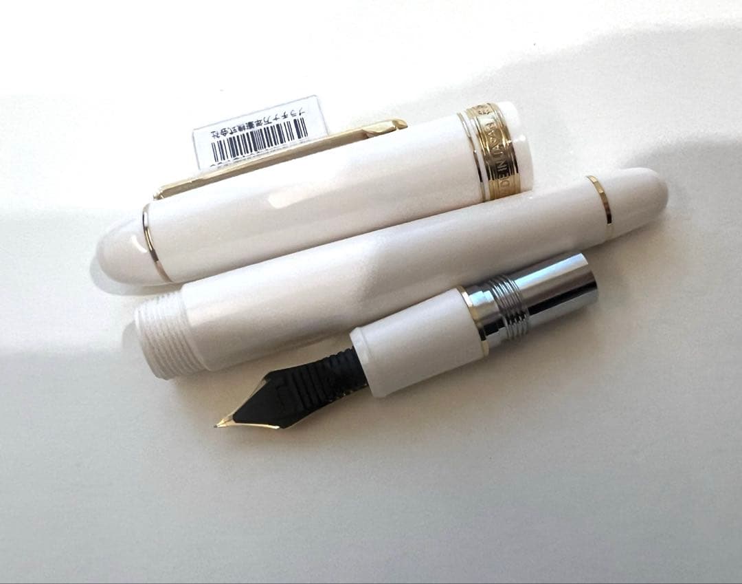 プラチナ　万年筆　3776センチュリー　UEF 超極細 シュノンソーホワイト