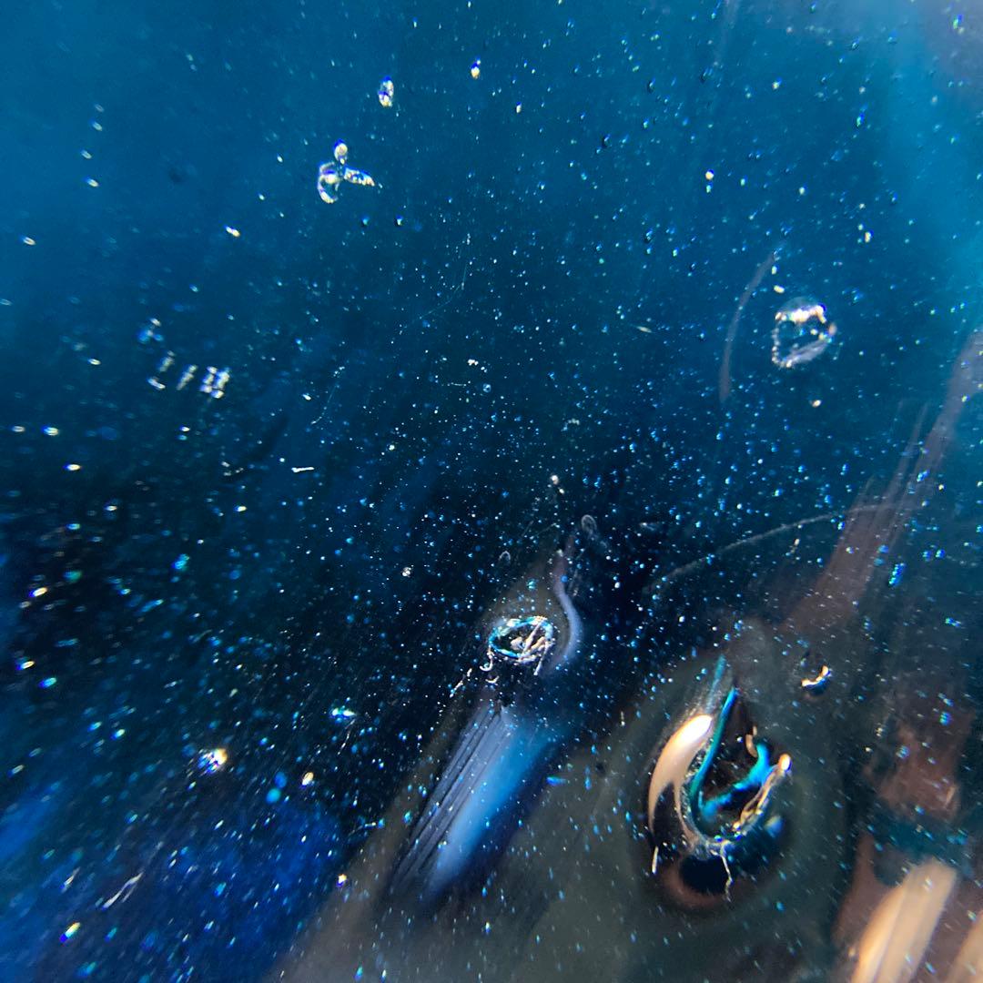 倉敷ガラス 小谷眞三 小谷真三 茶碗 吹きガラス 気泡