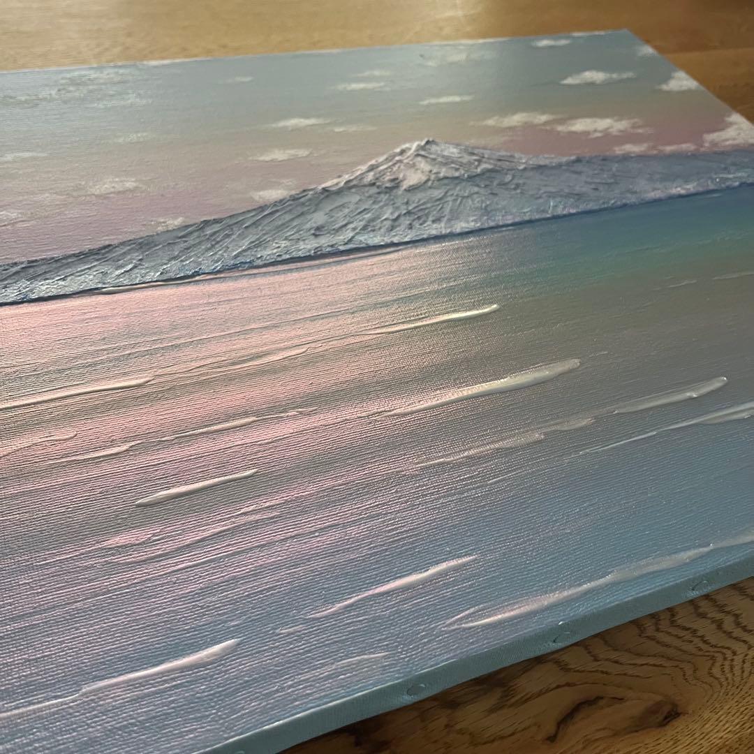 富士山　富士山の絵画 mt.fuji 風景画 ホログラム パール アート 絵