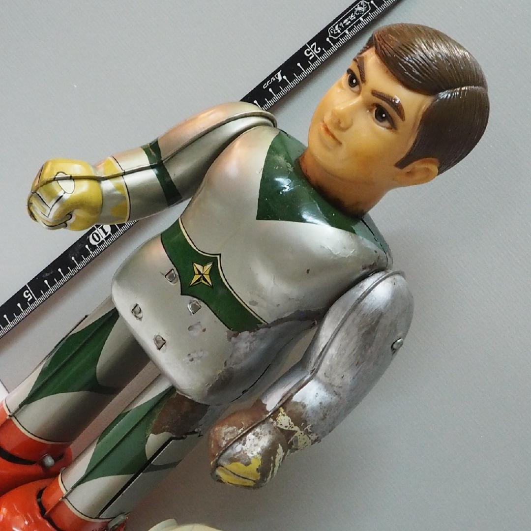 ブルマァク【ミラーマン仮面付き電動歩行 リペイント補修有】ブリキ製ロボットTIN