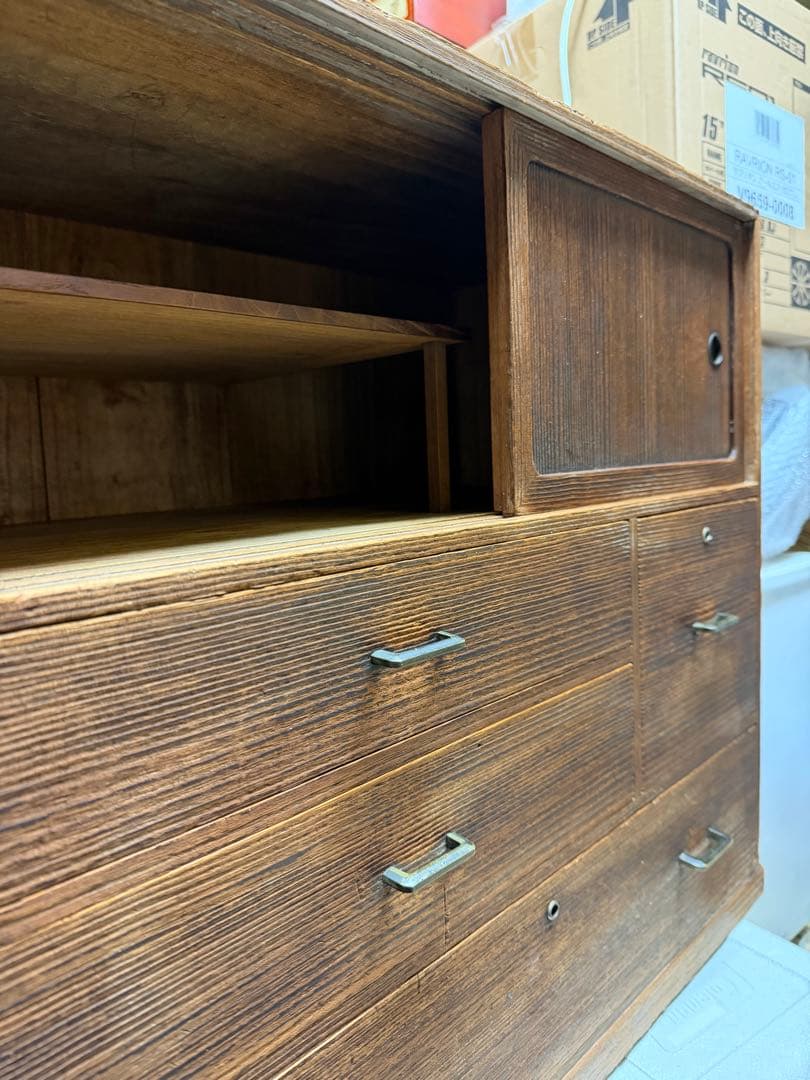 昭和レトロ　茶タンス 水屋箪笥　引き出し付き　たのめるメルカリ便