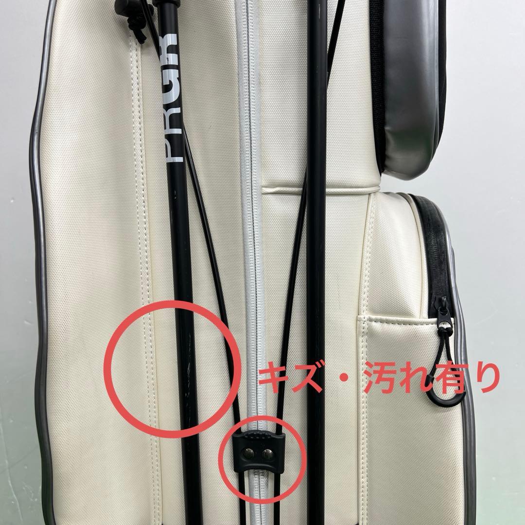 PRGR プロギア　ゴルフバッグ　キャディバッグ　9インチ　ホワイト　メンズ