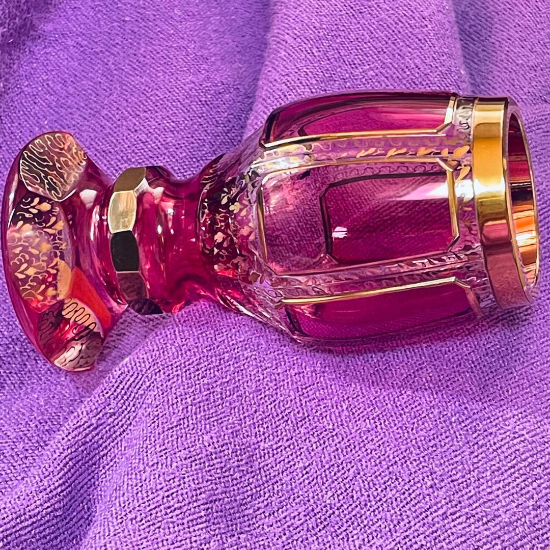 ボヘミアガラス エーゲルマン ロゼ アンティーク