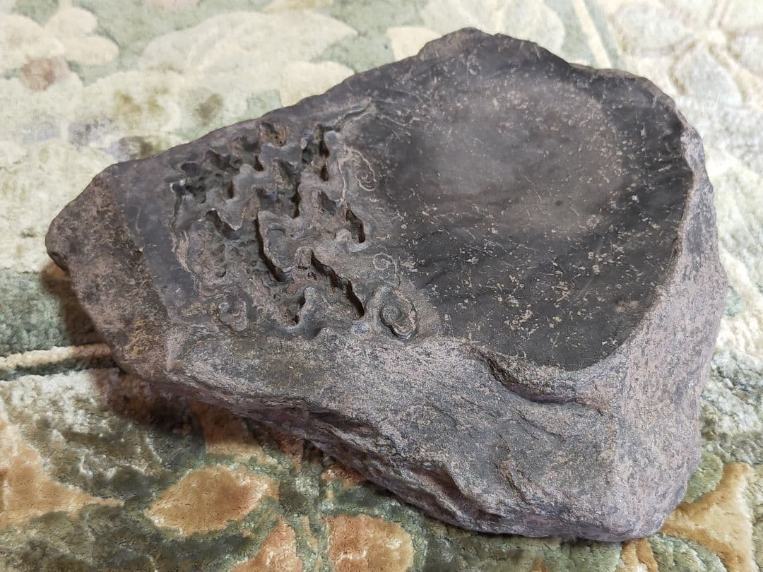 ♥中国　端渓硯　古硯　2.4kg　６　端渓　硯　骨董品