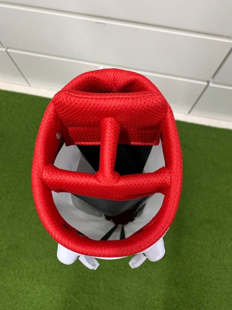 エリートグリップ e.smart 1.8 ゴルフスタンドバッグ ホワイト/レッド