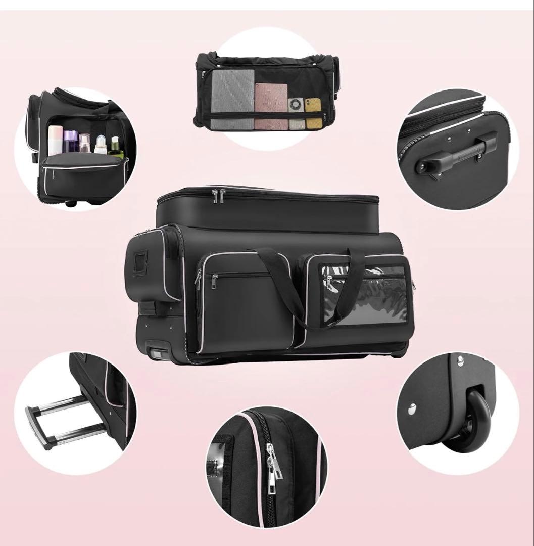 ダンスバッグ with ガーメントラック 28インチ ブラック ダンス衣装収納