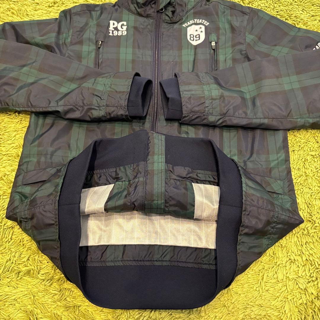 パーリーゲイツ PEARLYGATES ジップジャケット チェック グリーン M