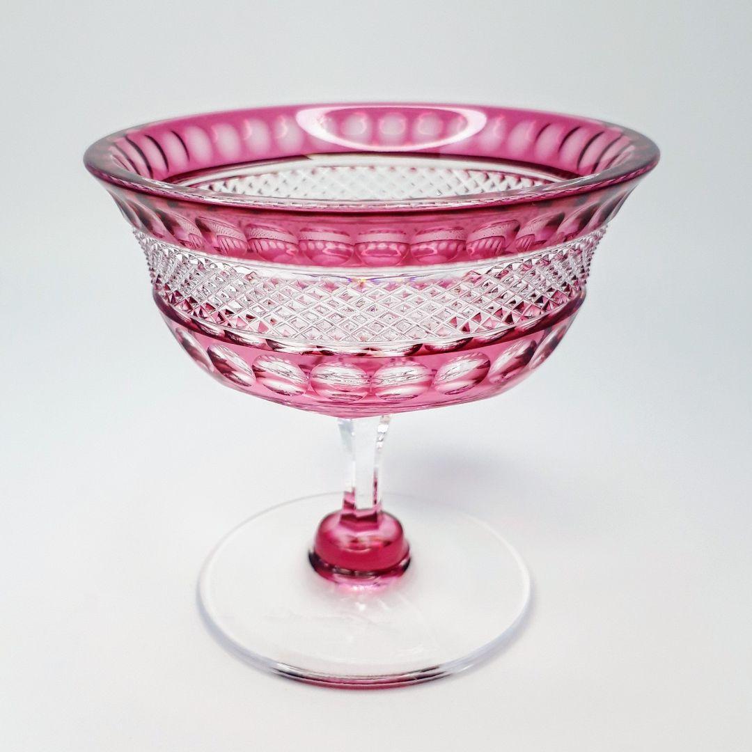 黒木国昭作　綾切子　馬上杯 　　　　　　現代ガラス芸術の巨匠 作品