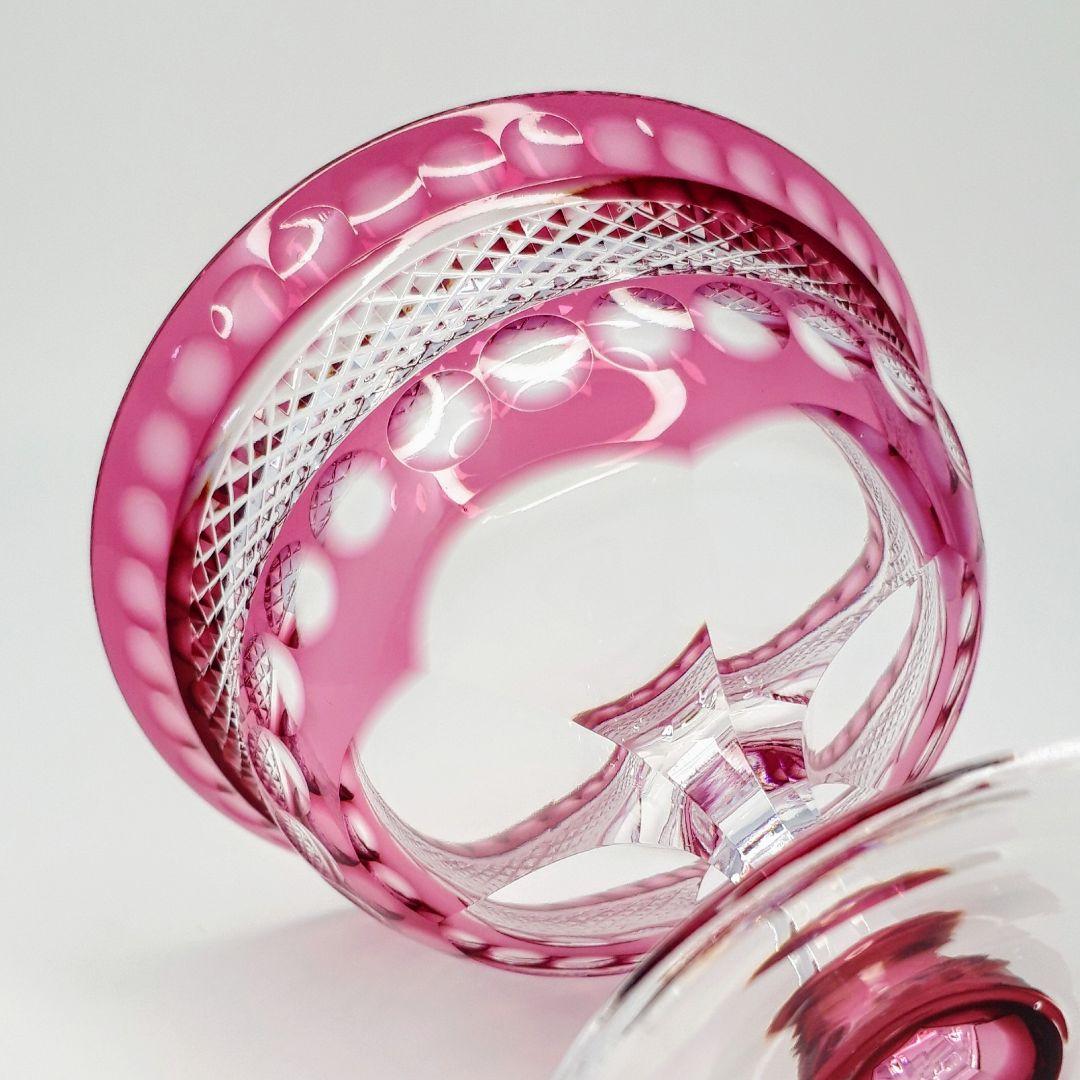 黒木国昭作　綾切子　馬上杯 　　　　　　現代ガラス芸術の巨匠 作品