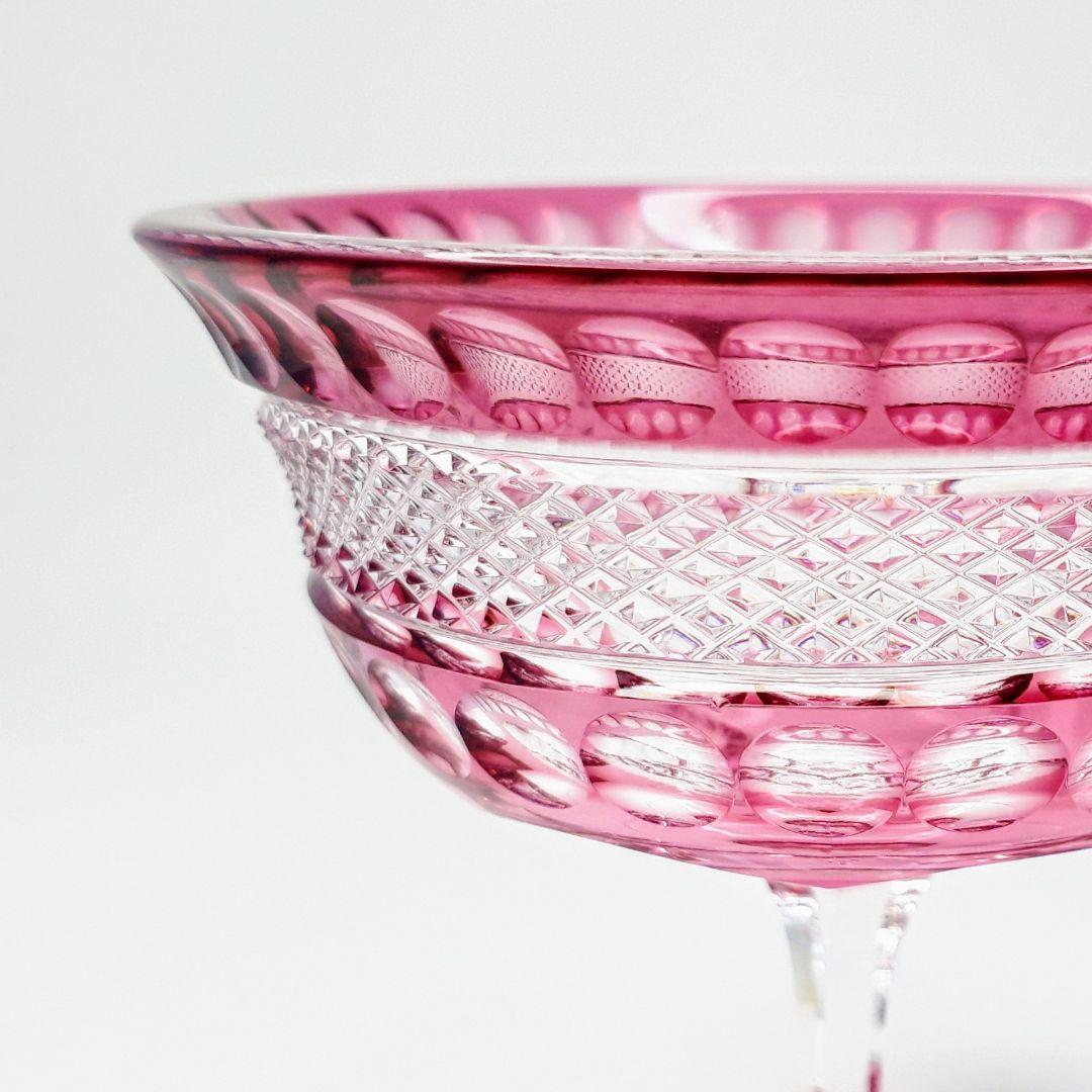 黒木国昭作　綾切子　馬上杯 　　　　　　現代ガラス芸術の巨匠 作品