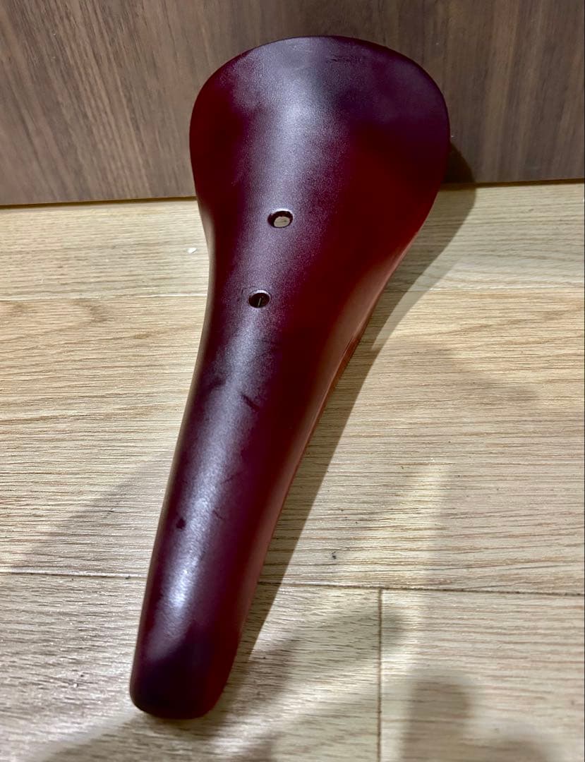 ◆KASHIMAX サドル日本製高級感ある◆ワインレッド/バーガンディ重量257