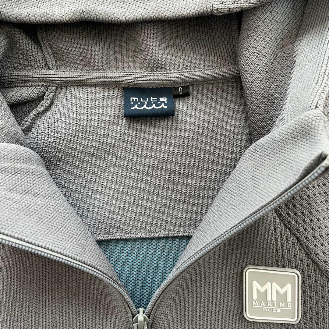 muta モールディングニット　ジップアップパーカー