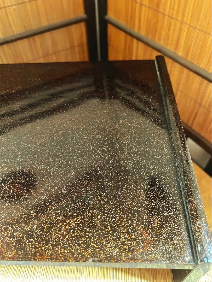 天然時代木 総梨地塗り 花台 香台 盆栽台 共箱付き