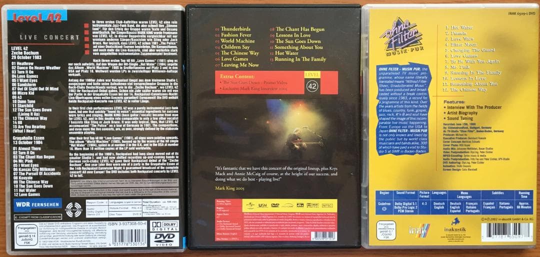 激レア！LEVEL42　レヴェル42 ライブDVD 2作品セット+1