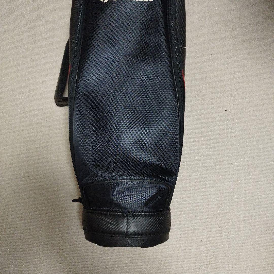 TaylorMade キャディバッグ 黒/赤 フードカバー付き
