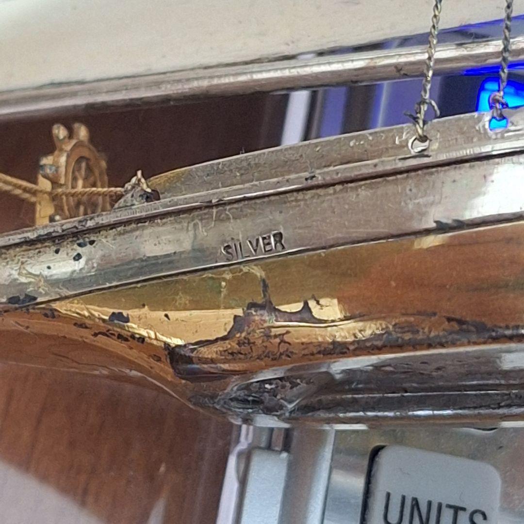 銀製ヨット　Silver　約110g 鋳潰し