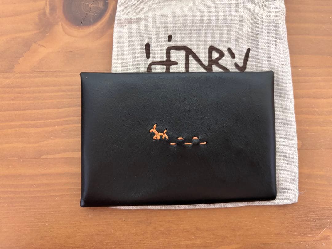 美品　HENRY CUIR カードケース　ブラック