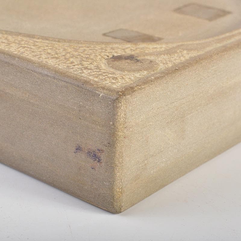 中国　書道具　花瓶刻　端渓硯　唐木箱付　C　6184