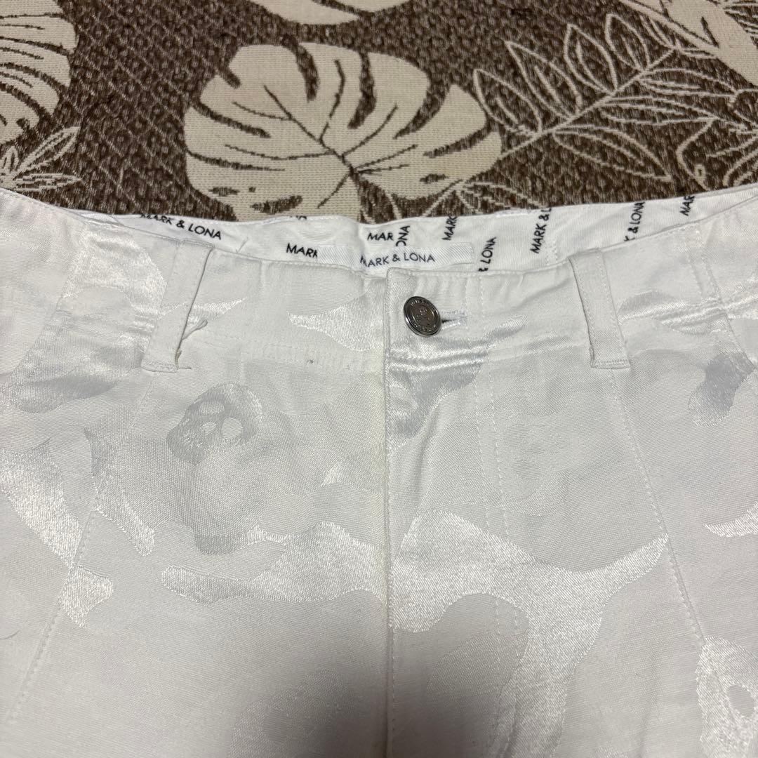MARK & LONA（マークアンドロナ）ホワイトカモフラ柄カーゴパンツ