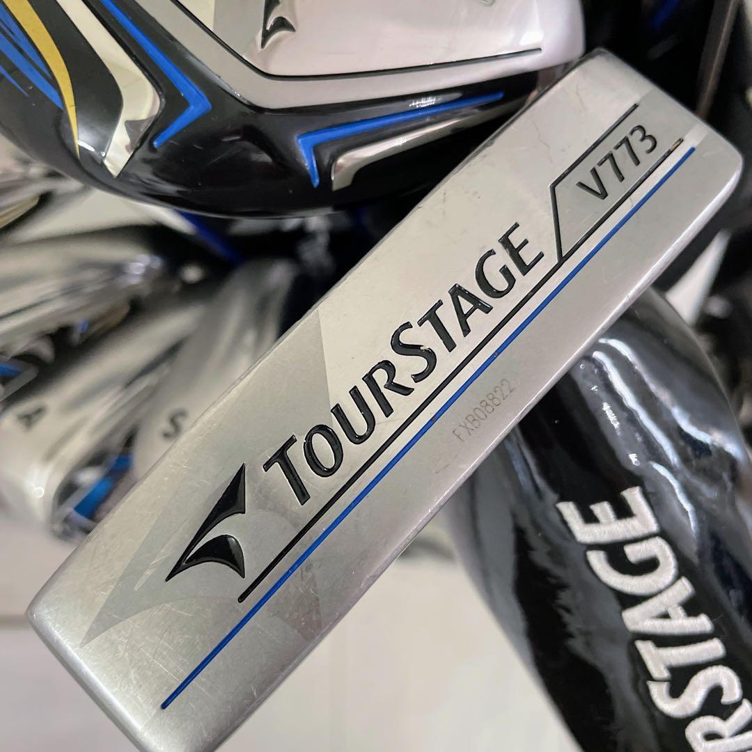 希少ブルー　メンズ　ツアーステージ　V773 ゴルフクラブ　本格フルセット13本