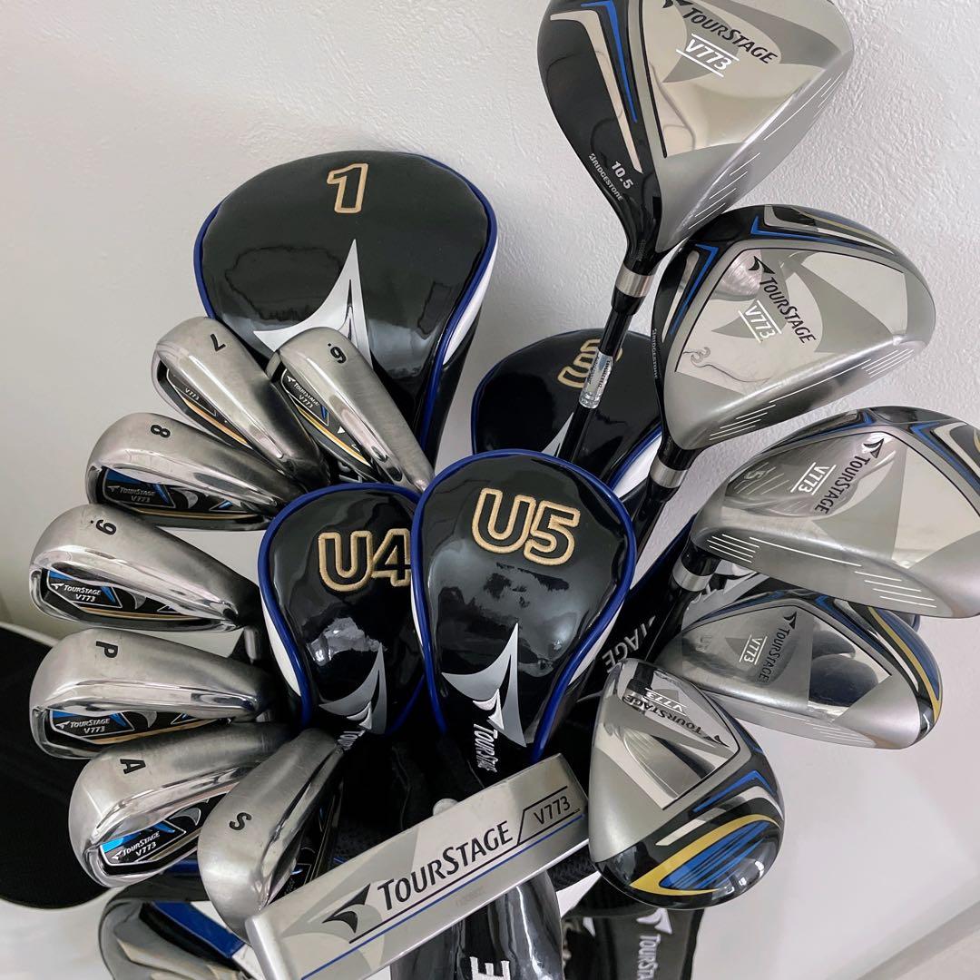 希少ブルー　メンズ　ツアーステージ　V773 ゴルフクラブ　本格フルセット13本