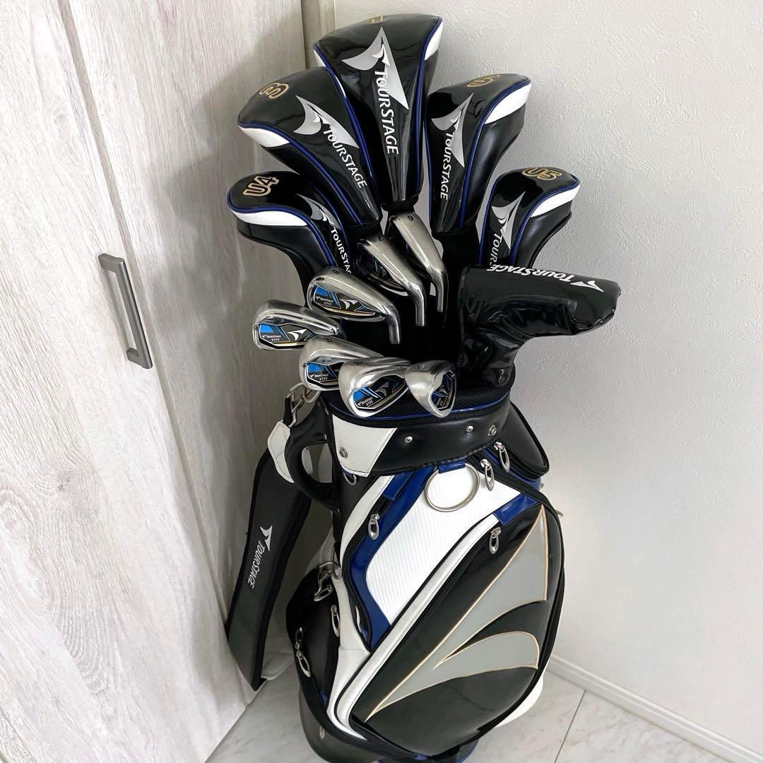 希少ブルー　メンズ　ツアーステージ　V773 ゴルフクラブ　本格フルセット13本