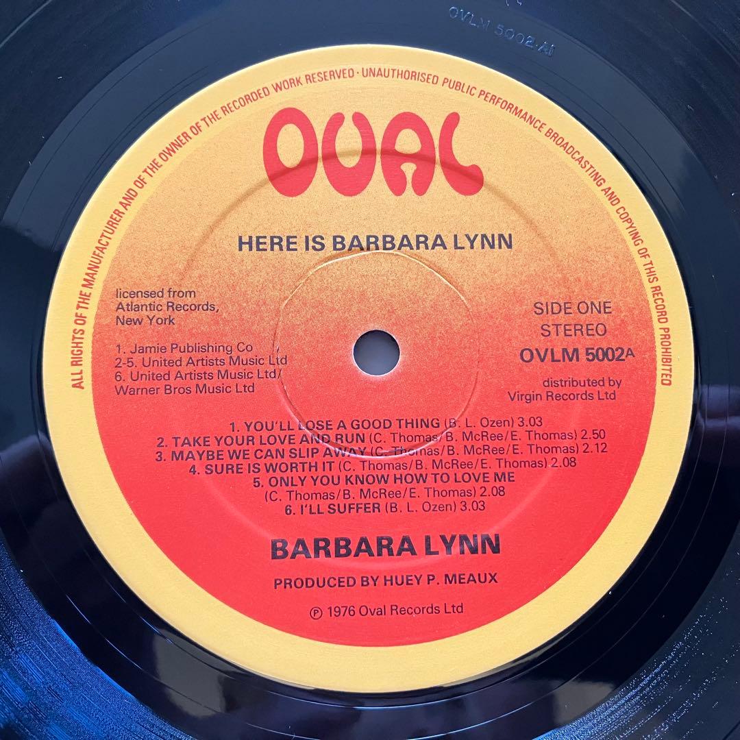 Here is Barbara Lynn サイン入りレコード英国盤美盤　稀少盤