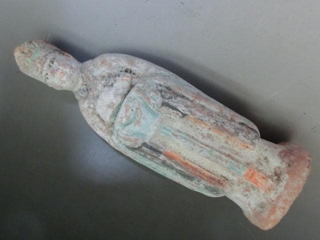 土人形■中国唐三彩置物祭具 12体 古い唐俑 中國 古玩 時代物 骨董 希少■