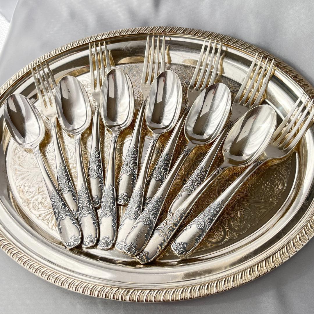 【仏蘭西】 Louis XV テーブルフォーク / スプーン 12本