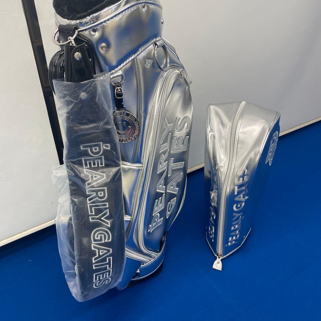 新品未使用　パーリーゲイツ　９型キャディバッグ　シルバー