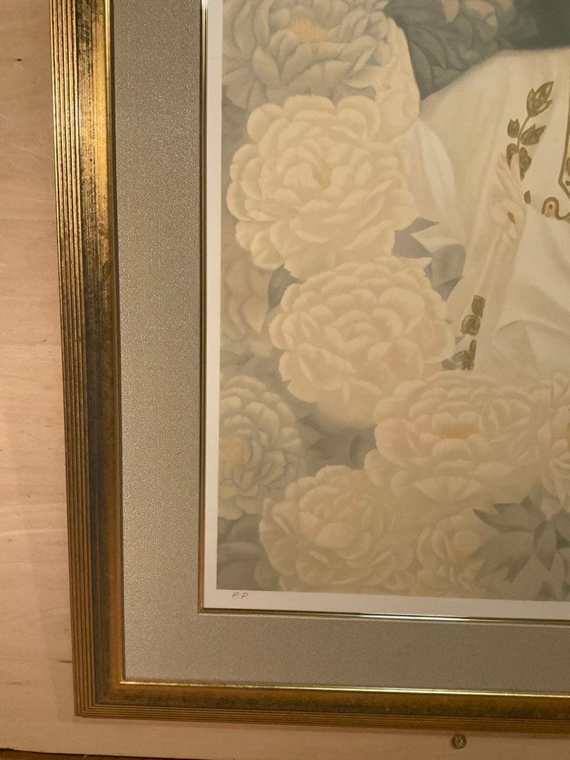 室井東志生「白麗(坂東玉三郎像)」リトグラフ　直筆サイン・落款・エディション有り