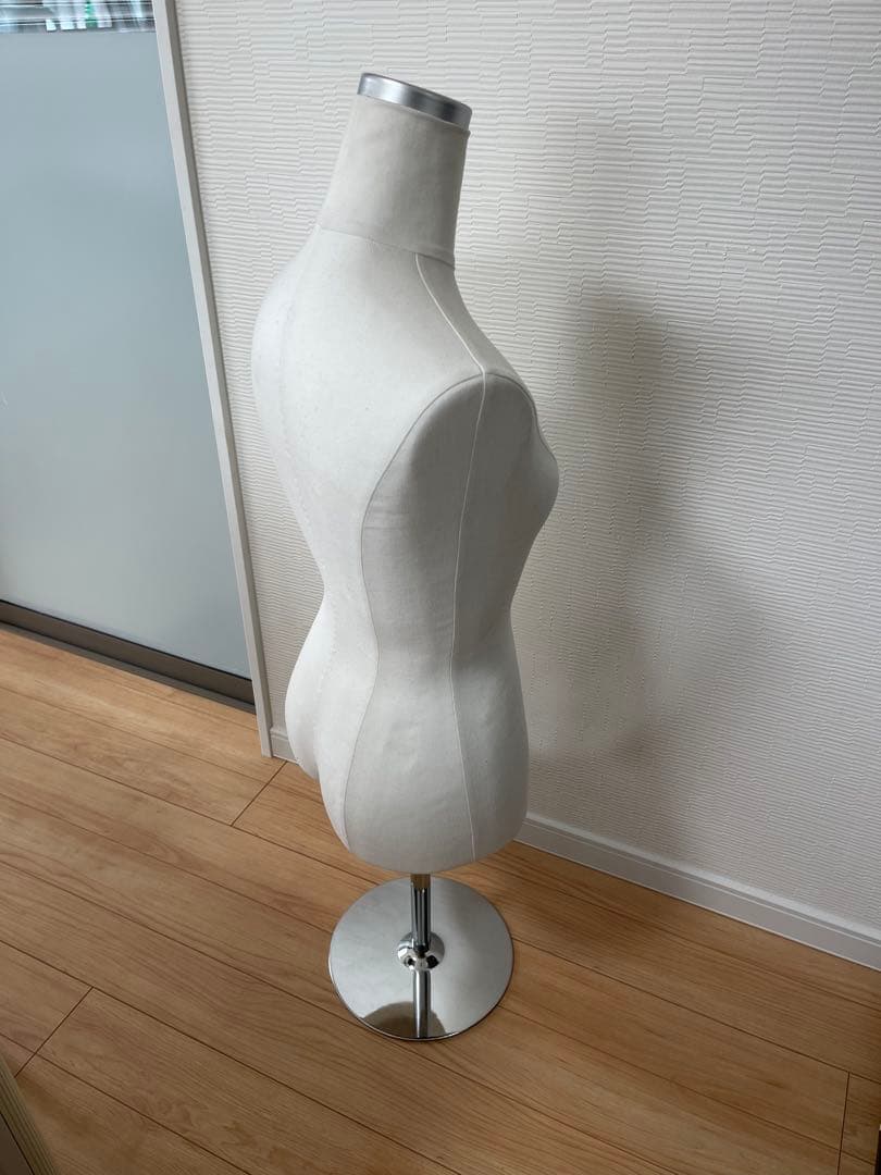 ホワイトファブリックマネキン 高さ調整可能