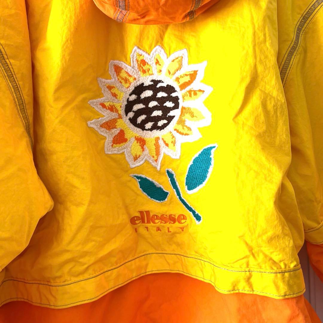 平成レトロ！ビビットカラーが可愛い　ellesse エレッセ　スキーウェア　L