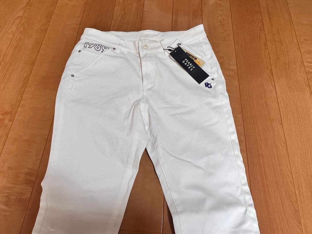新品タグ付き PEARLY GATEレディース白パンツ38