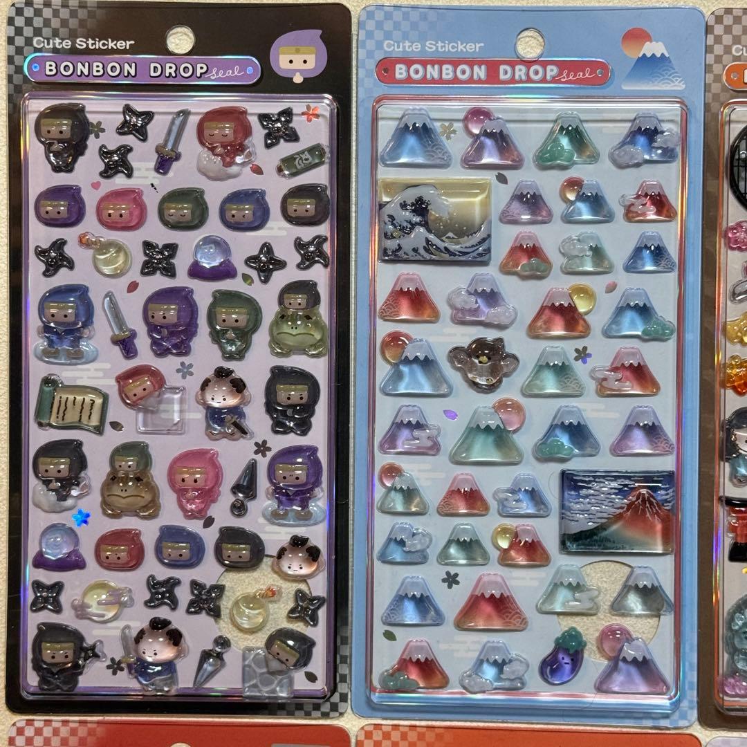 【正規品】ボンボンドロップシール❋和柄❋8枚セット