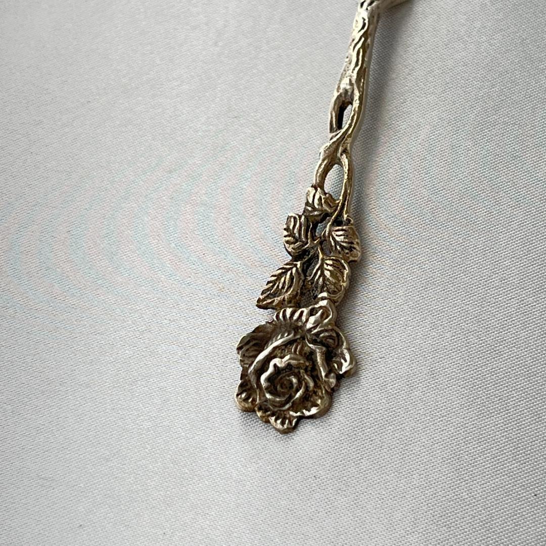 【 Bodemer】薔薇のバターナイフ 【純銀】 12.5cm