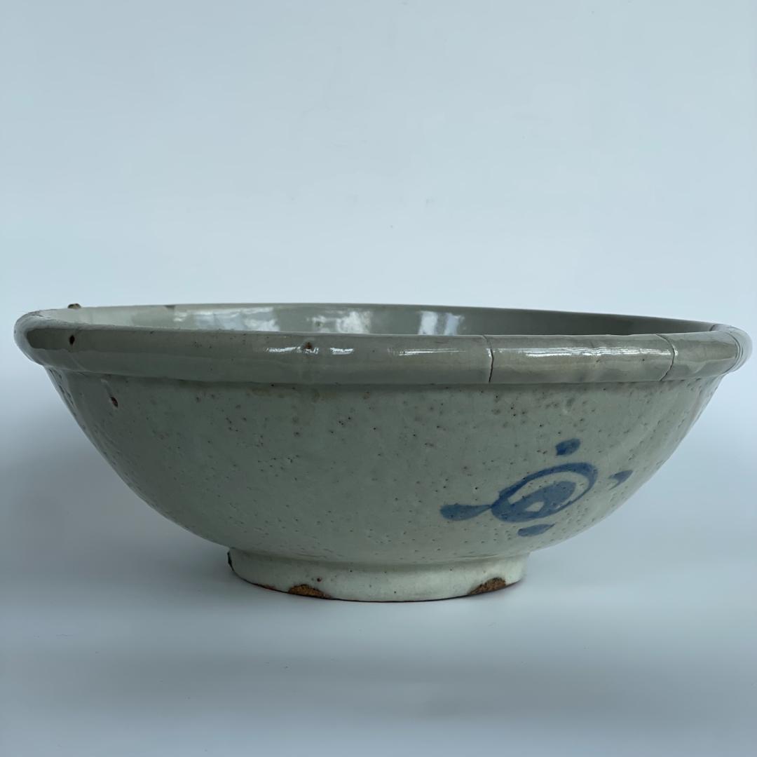 中国 美術 唐物 古玩 宋 元 明 清期 古染付 青絵 青花 大鉢 深鉢 牡丹